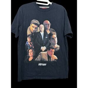 Rare Shoe Palace x Sopranos Y2K Graphic HBO Embroidered T Shirt Size Small C8
